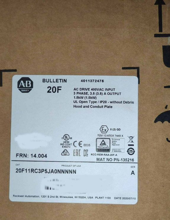Частотный преобразователь Allen-Bradley 20F11RC3P5JA0NNNNN