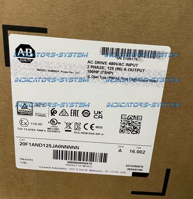 Частотный преобразователь Allen-Bradley 20F1AND125JA0NNNNN