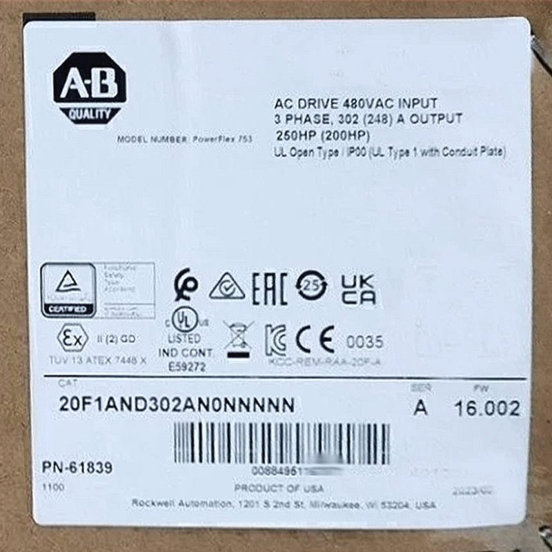 Частотный преобразователь Allen-Bradley 20F1AND302AN0NNNNN