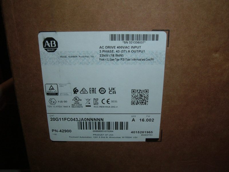 Частотный преобразователь Allen-Bradley 20G11FC043JA0NNNNN