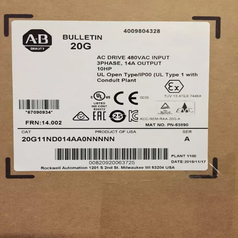 Частотный преобразователь Allen-Bradley 20G11ND014AA0NNNN