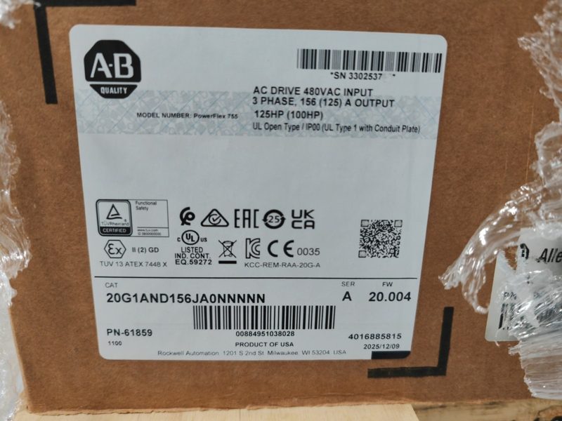 Частотный преобразователь Allen-Bradley 20G1AND156JA0NNNNN