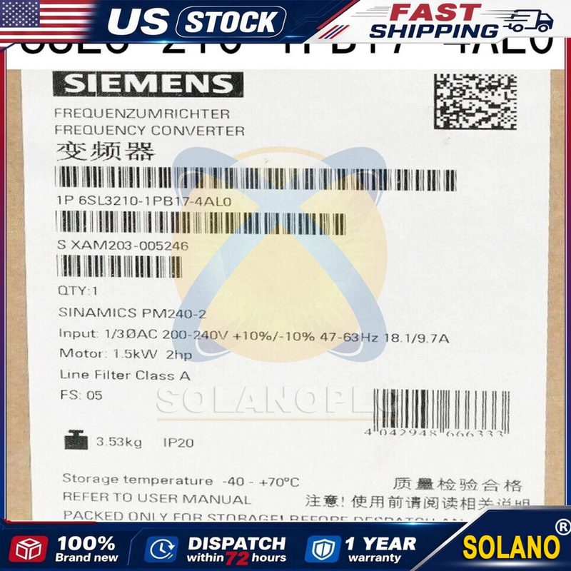 Частотный преобразователь Siemens 210-1PB17-4AL0
