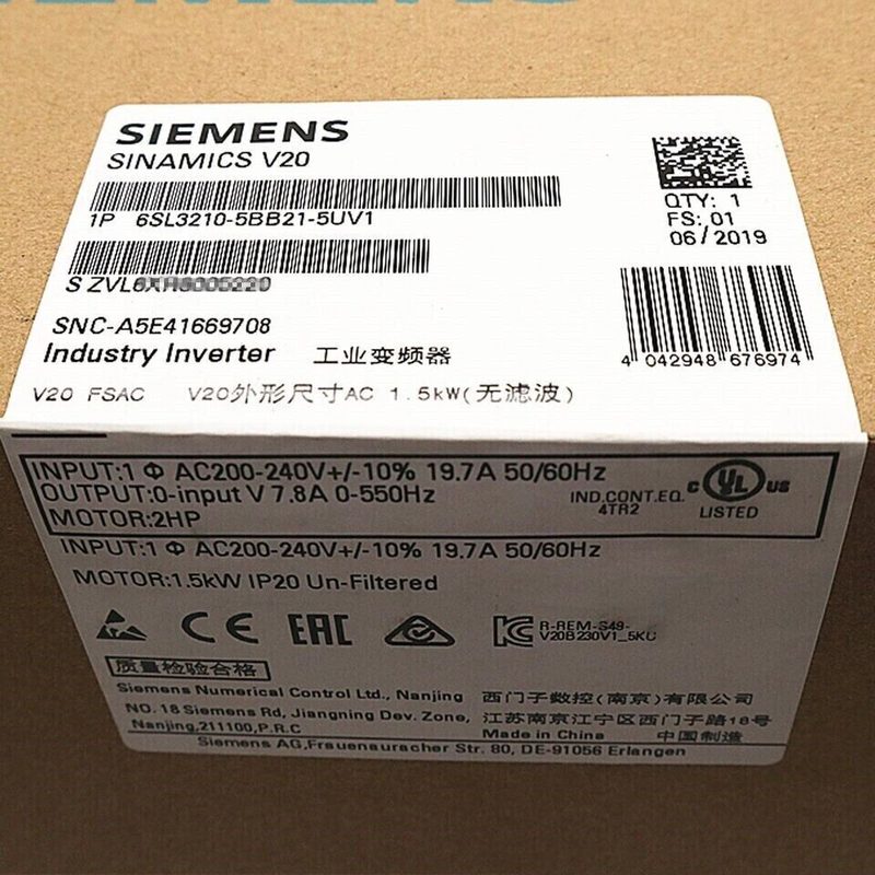 Частотный преобразователь Siemens 210-5BB21-5UV1