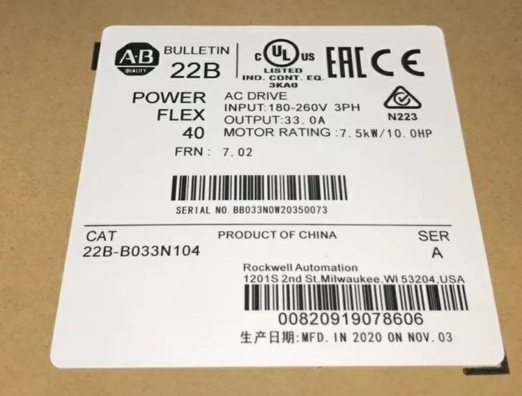 Частотный преобразователь Allen-Bradley 22B-B033N104