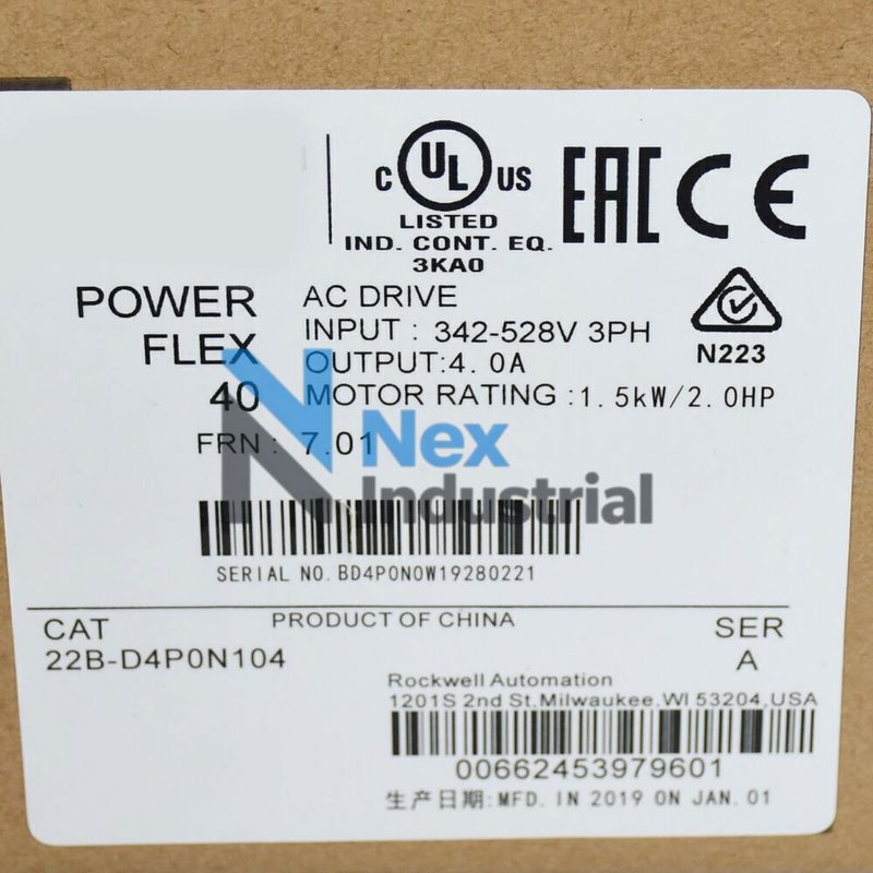 Частотный преобразователь Allen-Bradley 22B-D4PON104