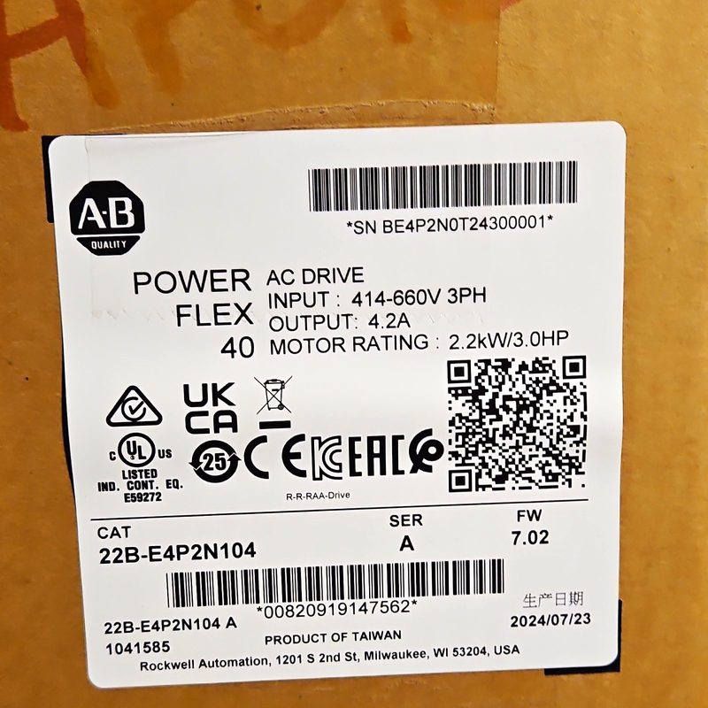 Частотный преобразователь Allen-Bradley 22B-E4P2N104