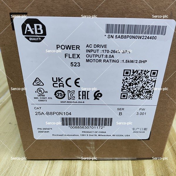 Частотный преобразователь Allen-Bradley 25A-B8P0N104