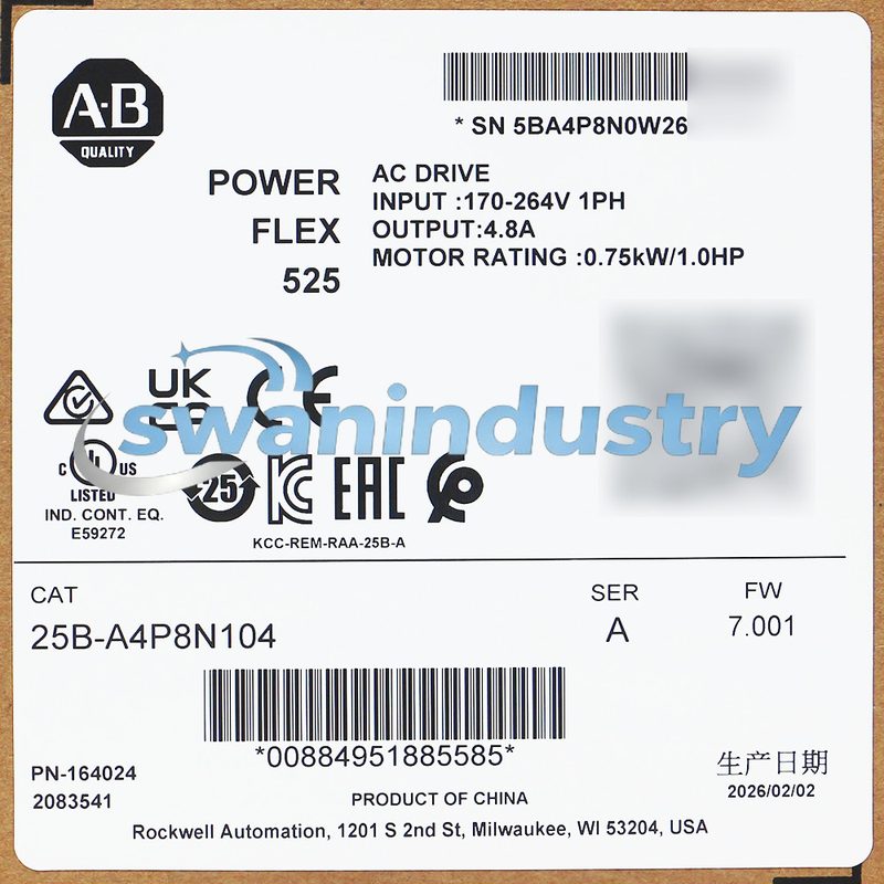 Частотный преобразователь Allen-Bradley 25B-A4P8N104