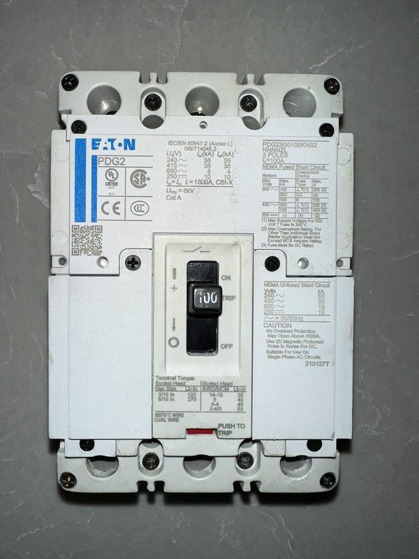 Автоматический выключатель Eaton 35KA/480V