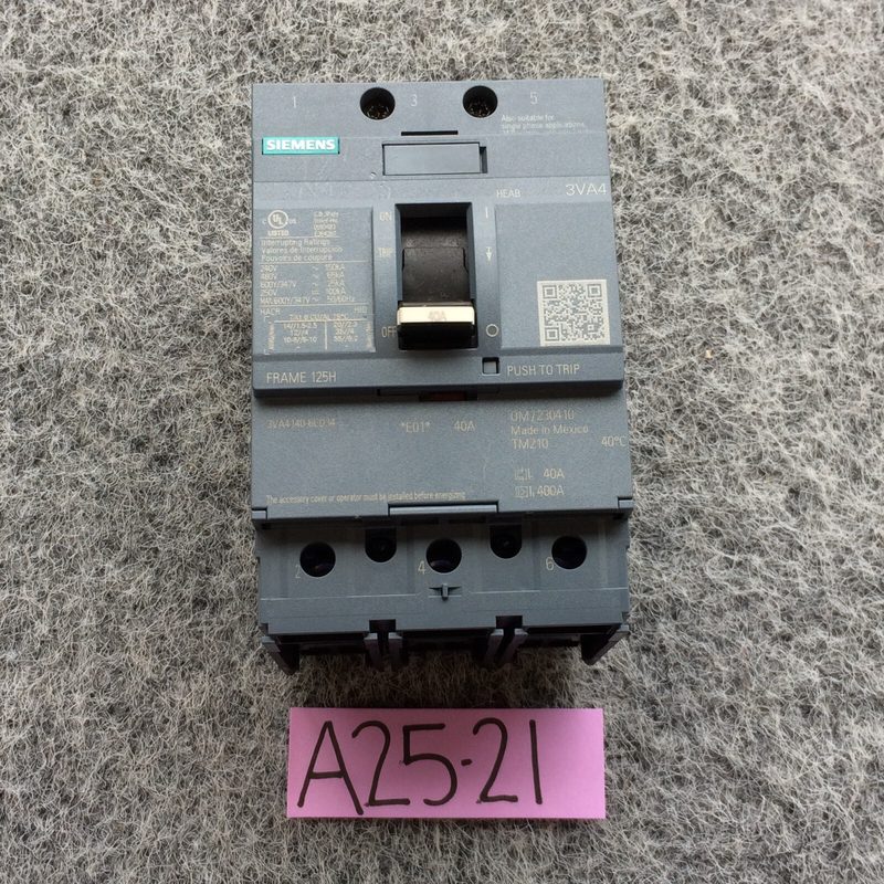 Автоматический выключатель Siemens 3P-40A-480V