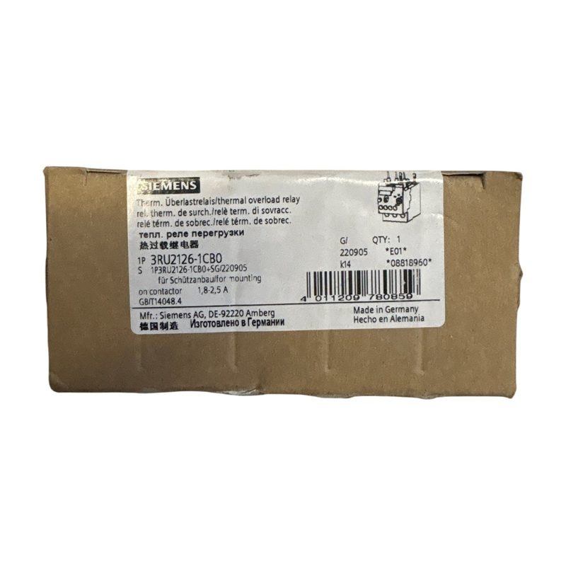 Реле Siemens 3RU2126-1CB0