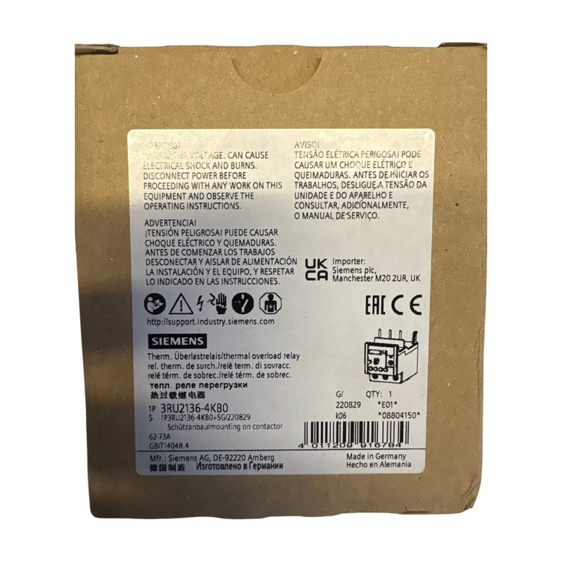 Реле Siemens 3RU2136-4KB0