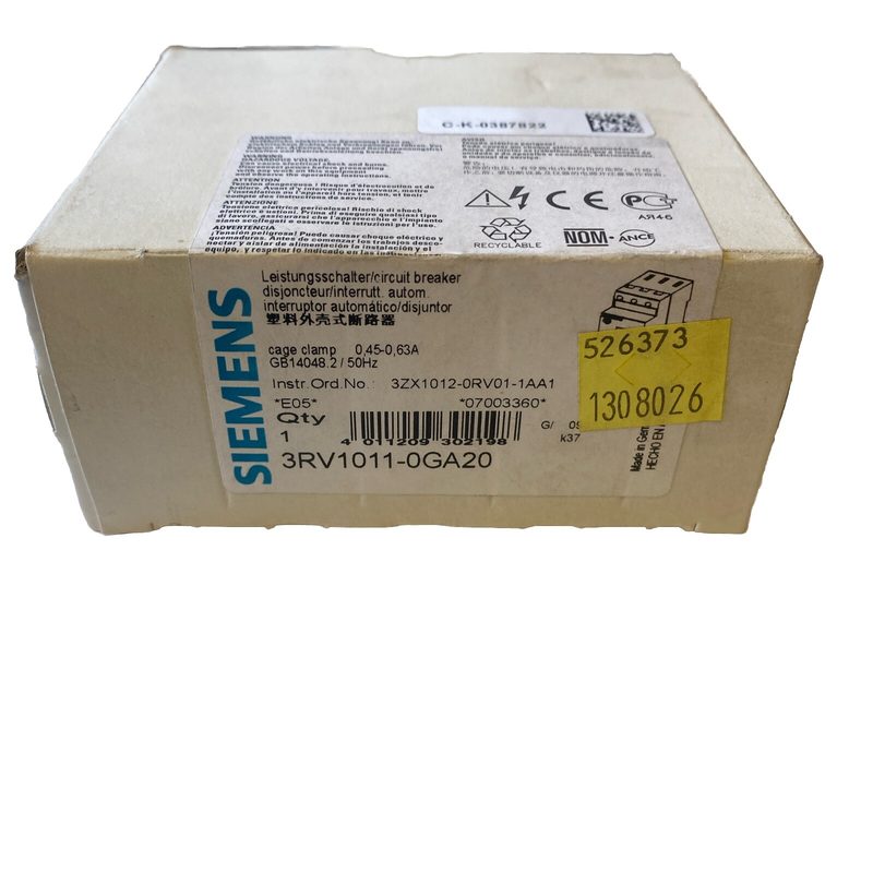 Автоматический выключатель Siemens 3RV1011-0GA20
