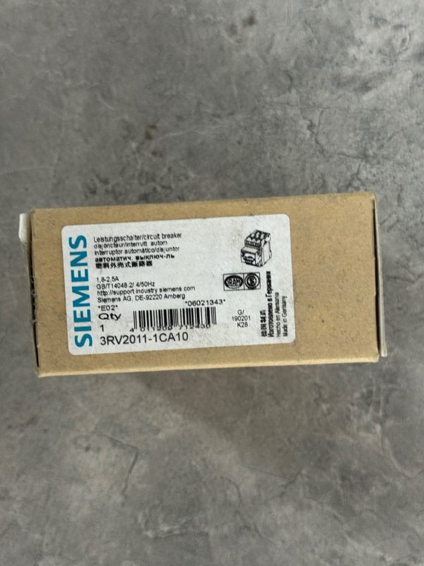 Автоматический выключатель Siemens 3RV2011-1CA10