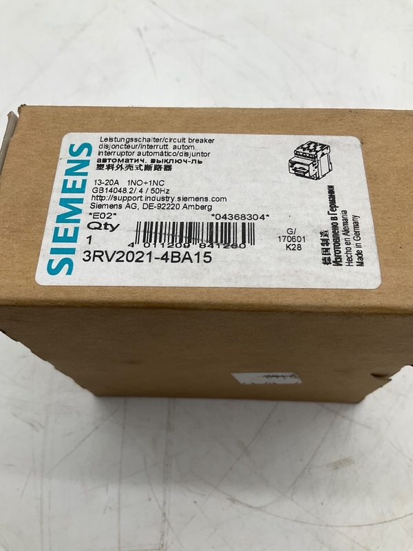 Автоматический выключатель Siemens 3RV2021-4BA15