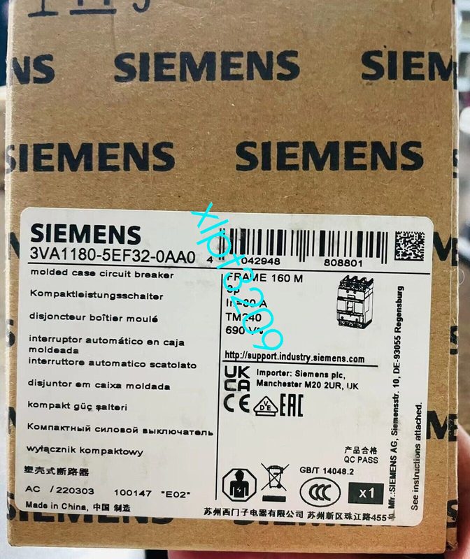 Автоматический выключатель Siemens 3VA1180-5EF32-0AA0