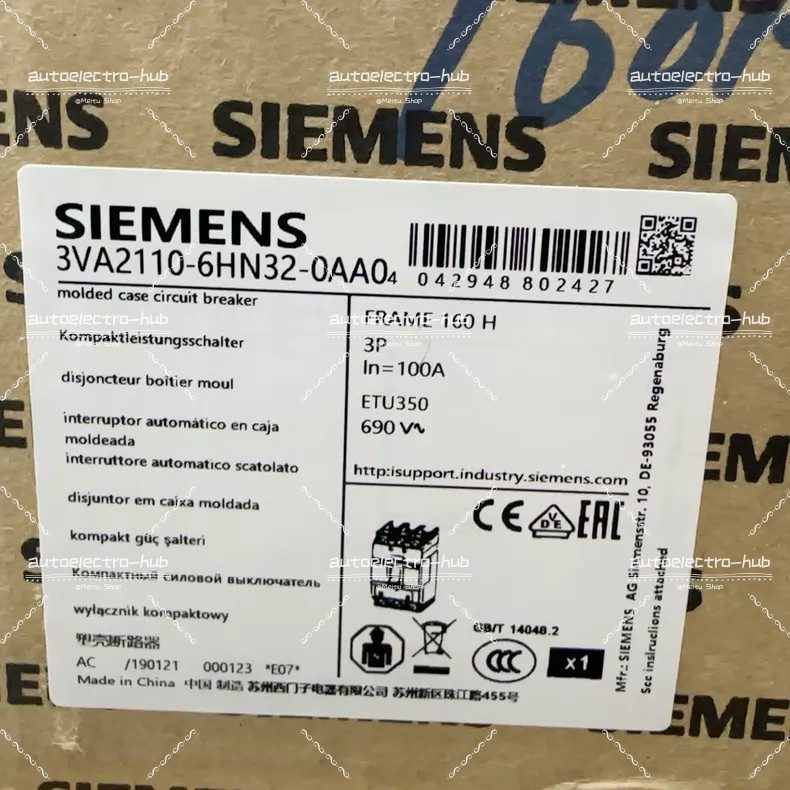 Автоматический выключатель Siemens 3VA2110-6HN32-0AA0