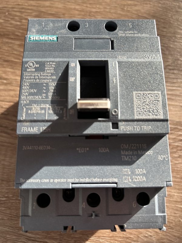 Автоматический выключатель Siemens 3VA4110-6ED34
