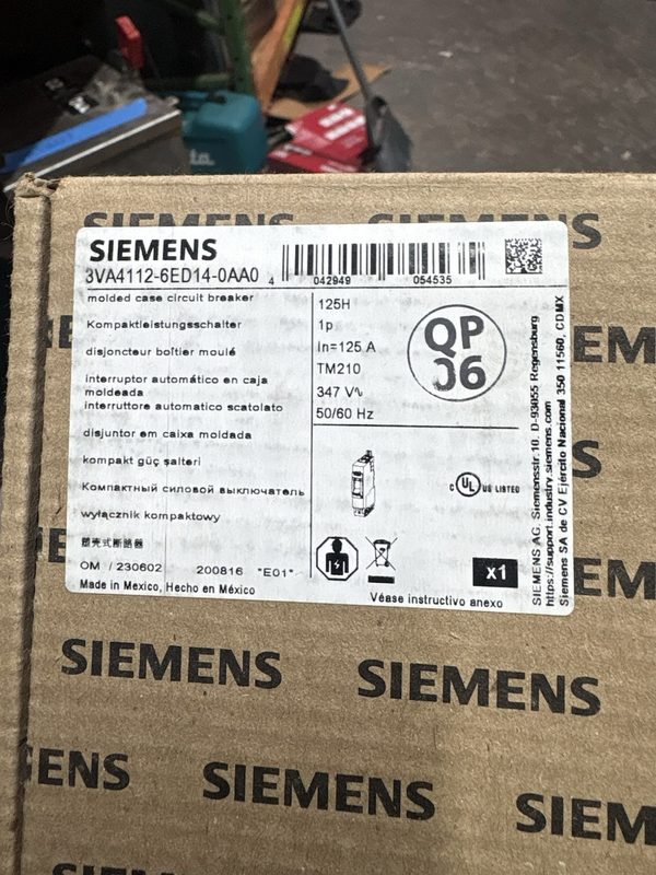 Автоматический выключатель Siemens 3VA4112-6ED14-0AA0