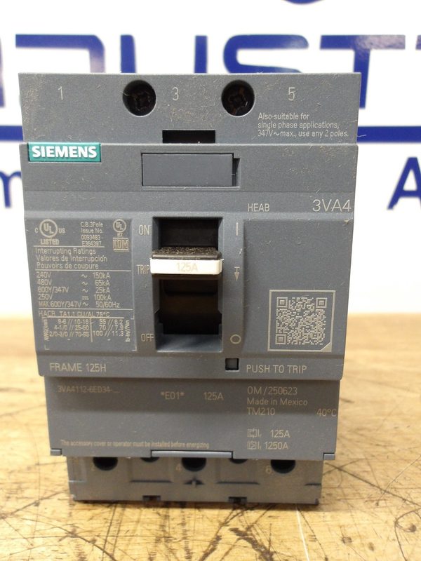 Автоматический выключатель Siemens 3VA4112-6ED34