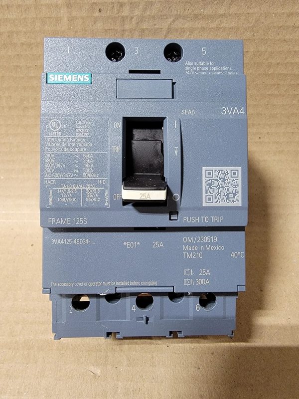 Автоматический выключатель Siemens 3VA4125-4ED34-0AA0