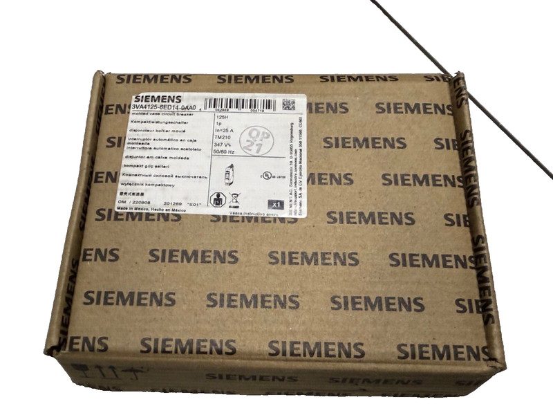 Автоматический выключатель Siemens 3VA4125-6ED14-0AA0