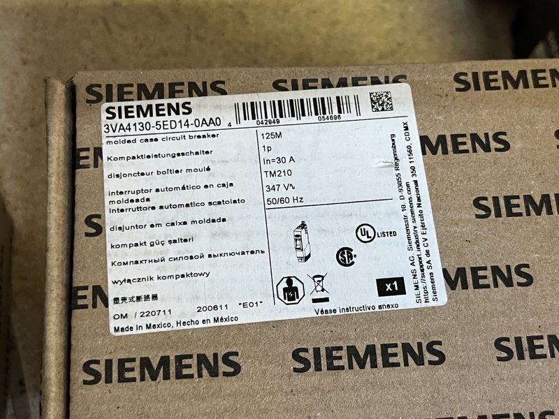 Автоматический выключатель Siemens 3VA4130-5ED14-0AA0