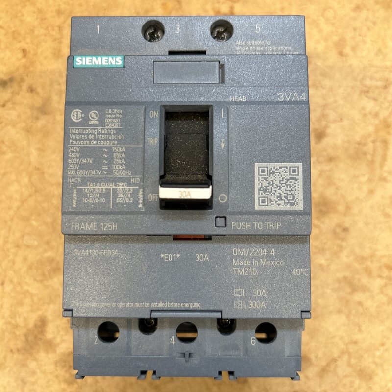 Автоматический выключатель Siemens 3VA4130-6ED34