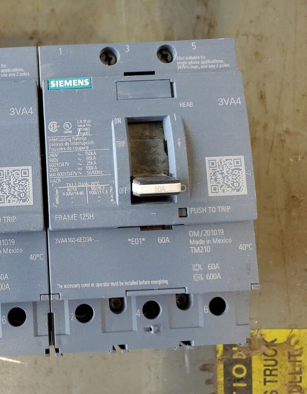 Автоматический выключатель Siemens 3VA4160-6ED34