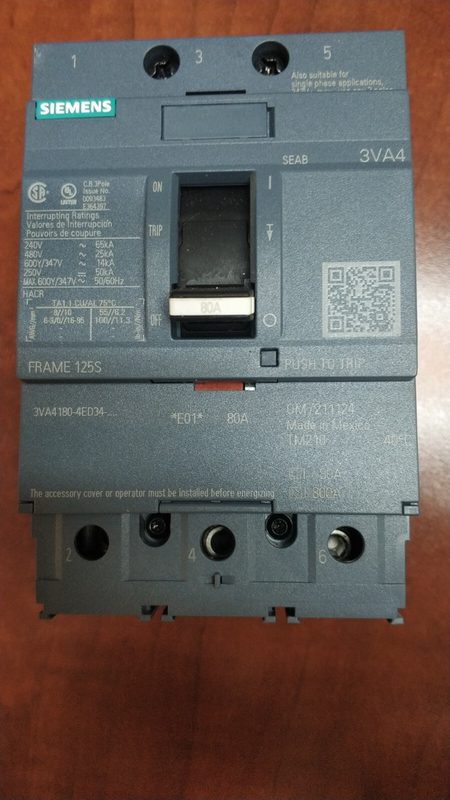 Автоматический выключатель Siemens 3VA4180-4ED34-0AA0