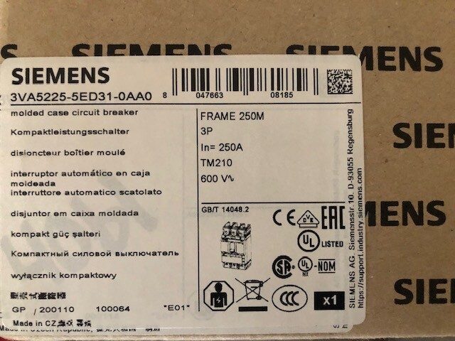 Автоматический выключатель Siemens 3VA5225-5ED31-0AA0