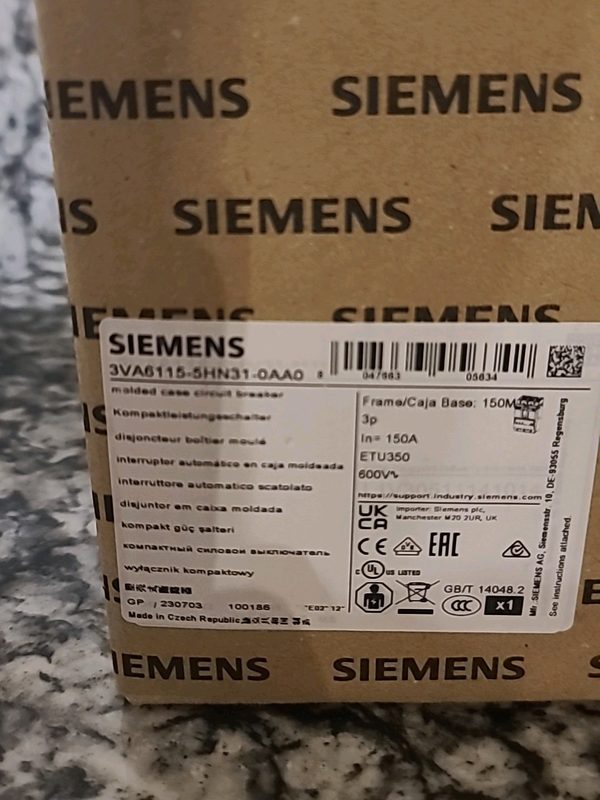 Автоматический выключатель Siemens 3VA6115-5HN31-0AA0