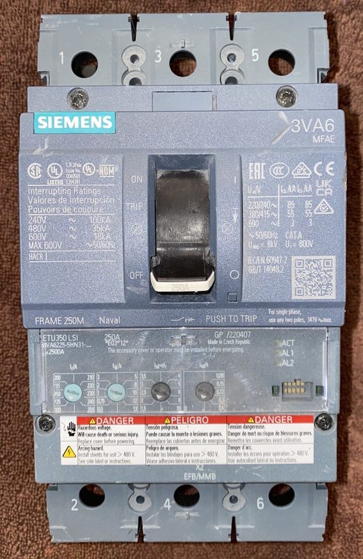 Автоматический выключатель Siemens 3VA6225-5HN31-0AA0