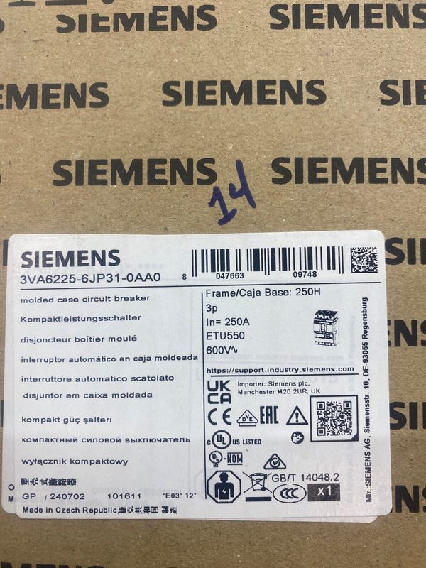Автоматический выключатель Siemens 3VA6225-6JP31-0AA0