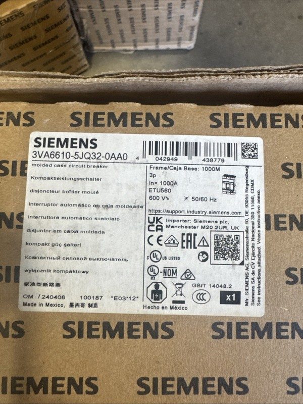 Автоматический выключатель Siemens 3VA6610-6JQ32-0AA0