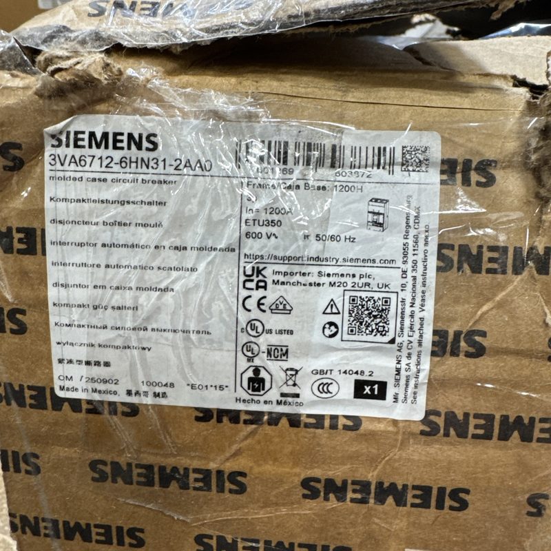 Автоматический выключатель Siemens 3VA6712-6HN31-2AA0