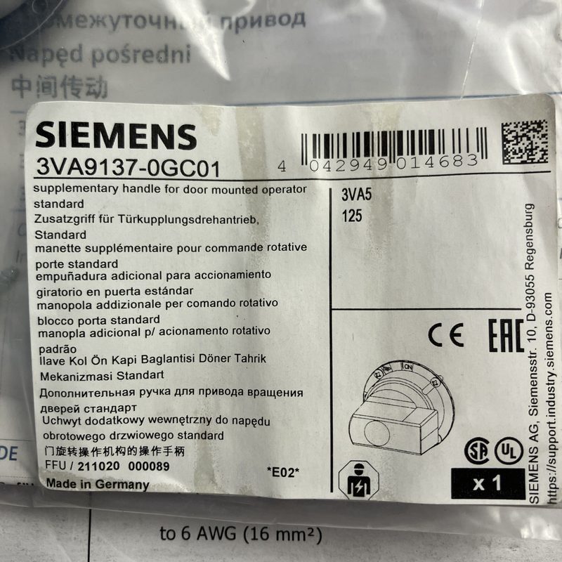 Автоматический выключатель Siemens 3VA9137-0GC01