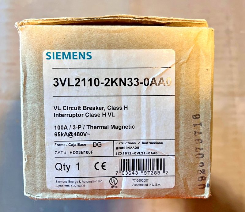 Автоматический выключатель Siemens 3VL2110-2KN33-0AA0