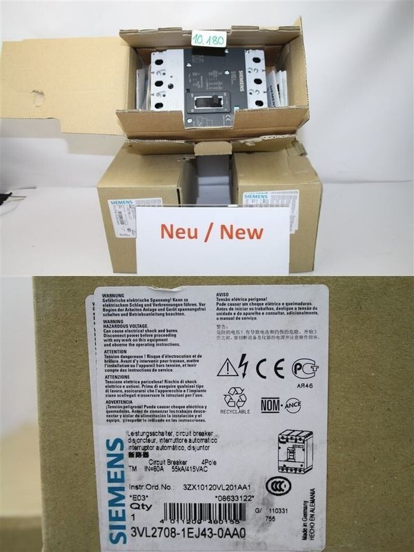 Автоматический выключатель Siemens 3VL2708-1EJ43-0AA0