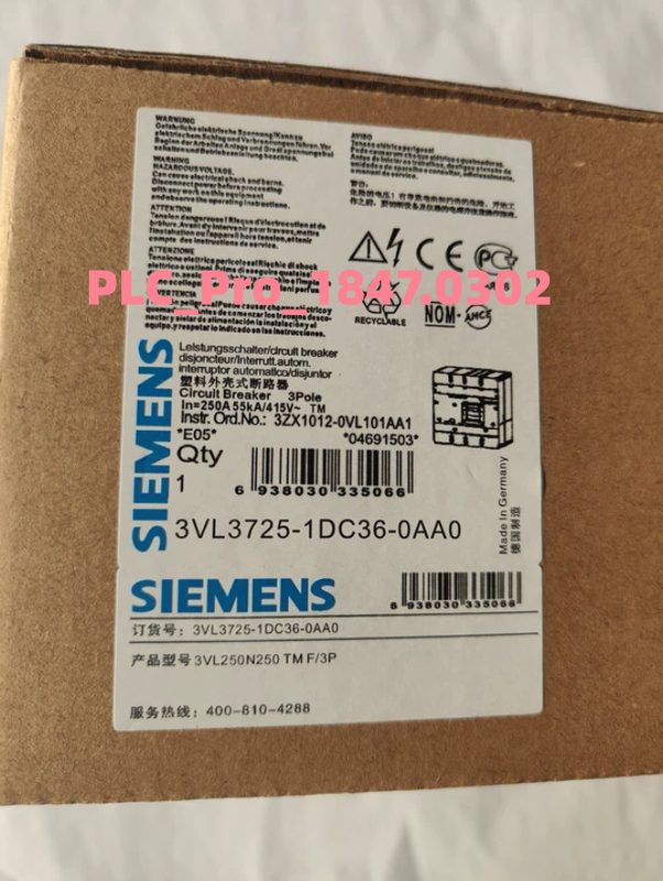 Автоматический выключатель Siemens 3VL3725-1DC36-0AA0