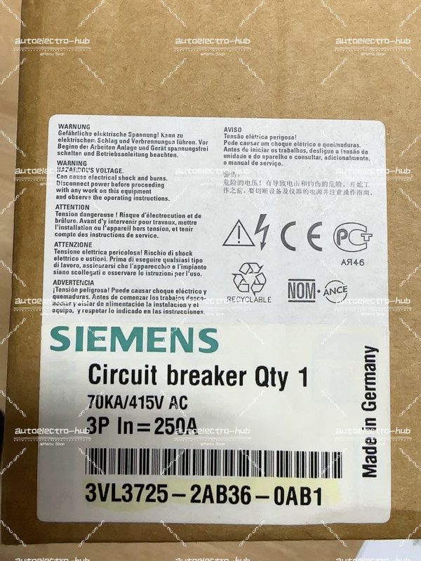 Автоматический выключатель Siemens 3VL3725-2AB36-0AB1