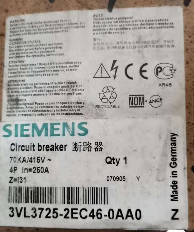 Автоматический выключатель Siemens 3VL3725-2EC46-0AA0