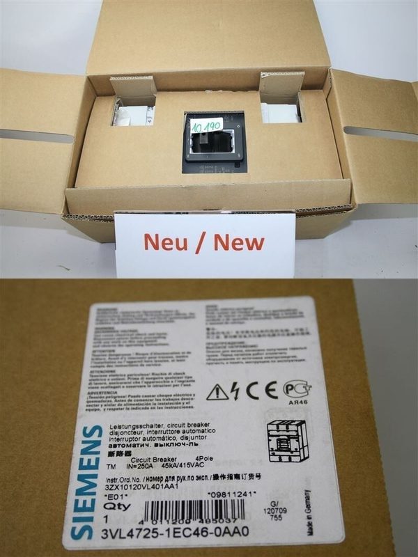 Автоматический выключатель Siemens 3VL4725-1EC46-0AA0