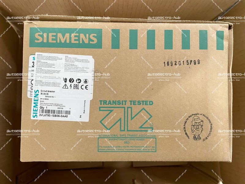 Автоматический выключатель Siemens 3VL6780-1SB36-0AA0