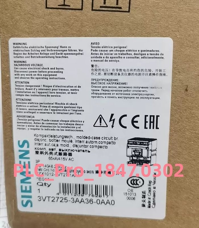 Автоматический выключатель Siemens 3VT2725-3AA36-0AA0