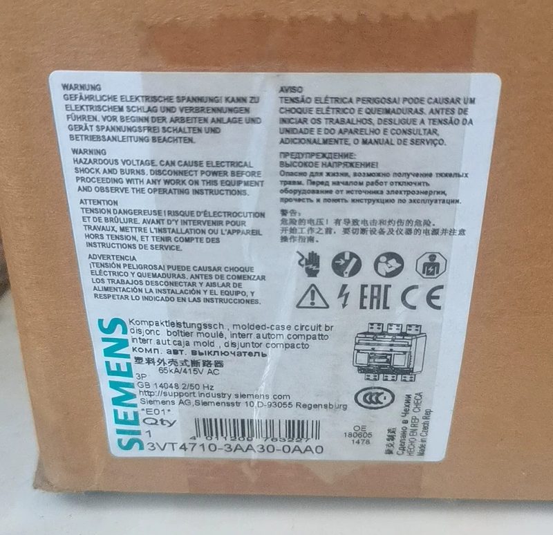 Автоматический выключатель Siemens 3VT4710-3AA30-0AA0