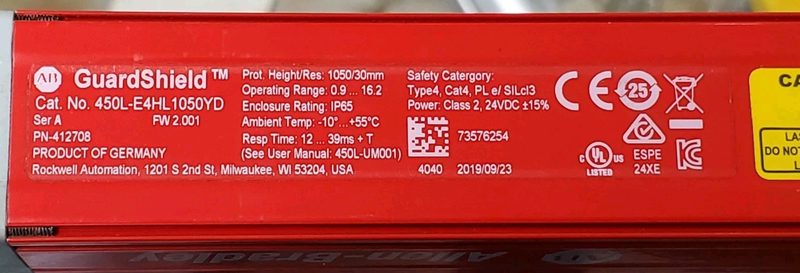 Световая завеса Allen-Bradley 450L-E4HL1050YD
