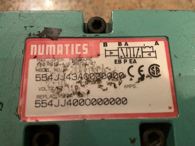 Пневмоклапан Numatics 554JJ43AO
