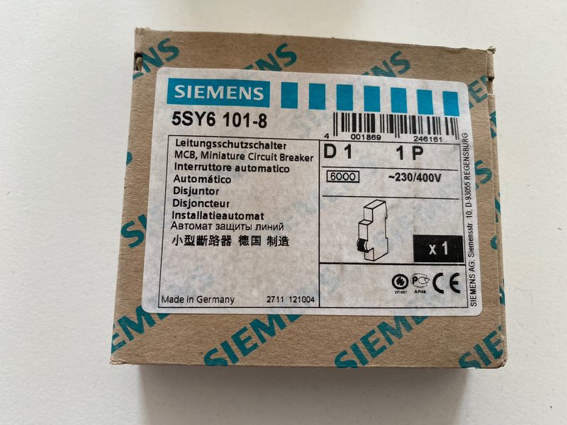 Автоматический выключатель Siemens 5SY6101-8